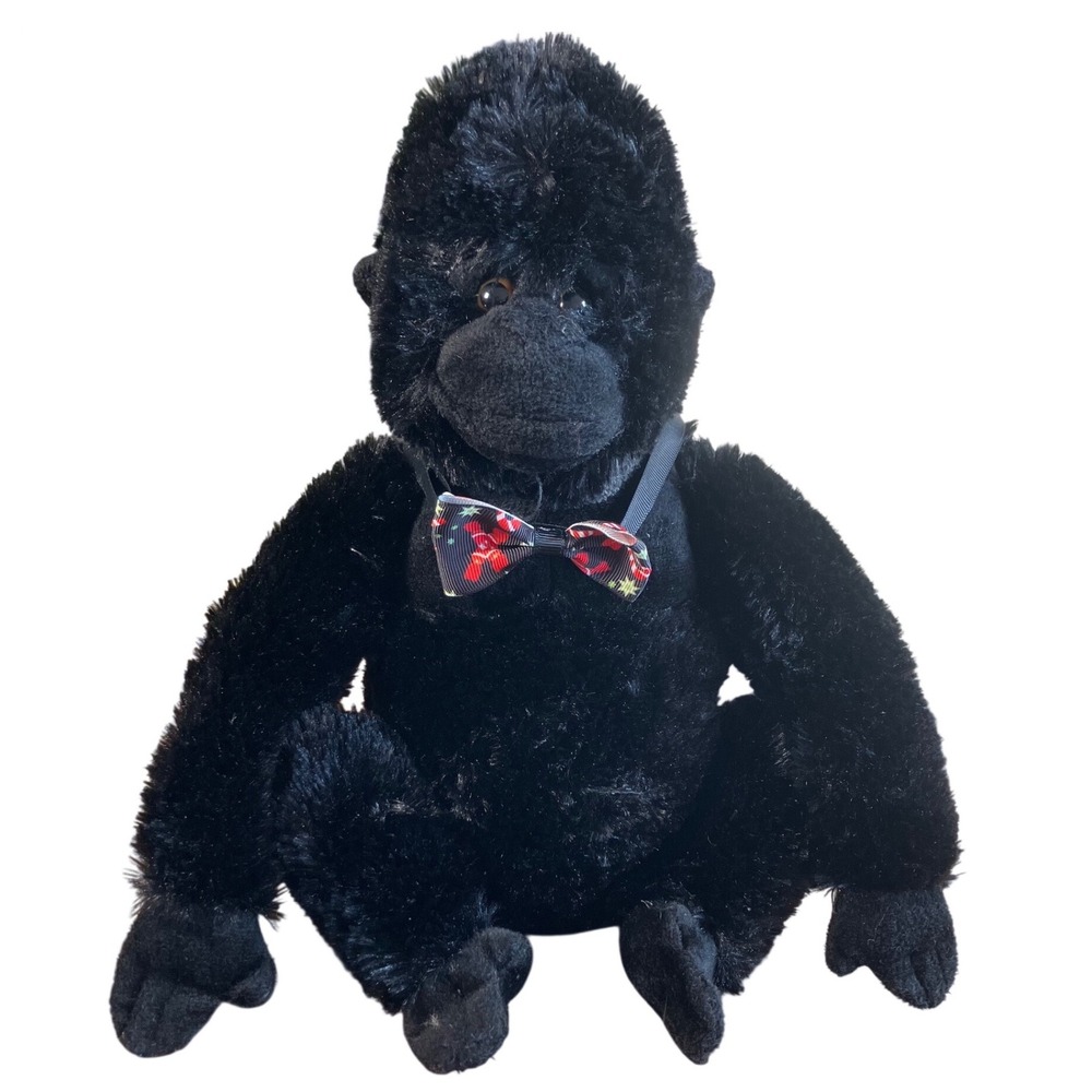 Destination Nation Gorilla Plush Kids 10in Black Excellent‎ Holiday Bow Tie